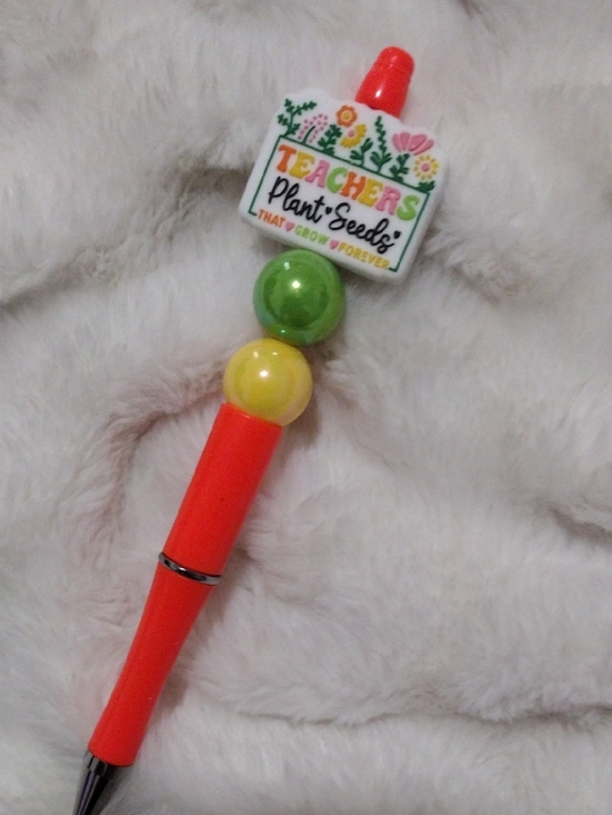Handcrafted Other - Teacher Plant Seeds That Grow Forever Novelty Pen